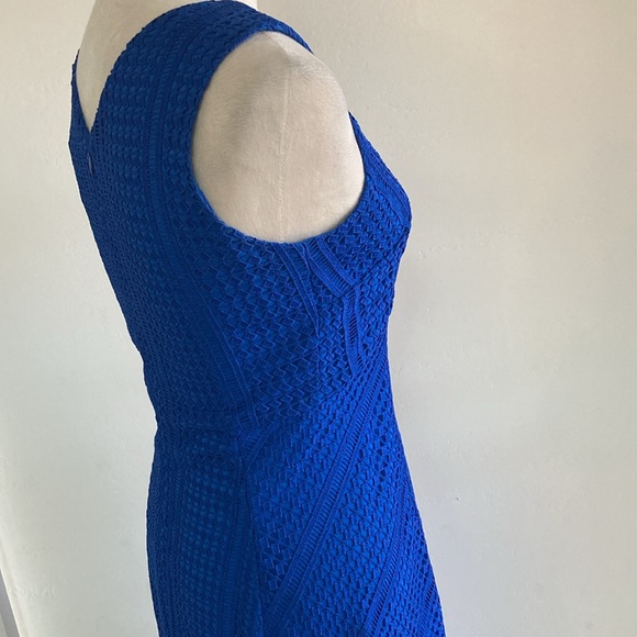 V Neck Blue Dress, Like New, Size 2 - Picture 7 of 9